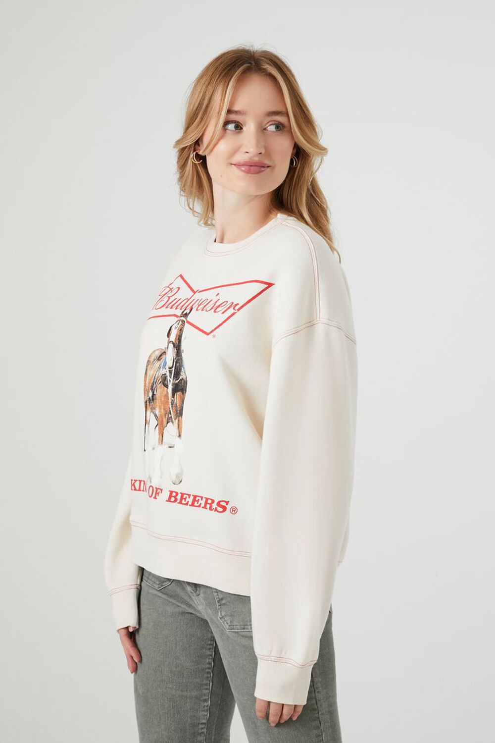 Fleece Budweiser Graphic Pullover